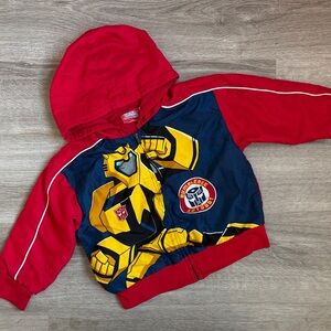 Transformers Bumblebee toddler boys zip up jacket with hood